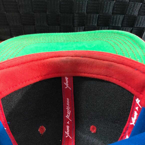 Young & Reckless Los Angeles Blue/Red Snapback Hat Adjustable - Picture 5 of 6